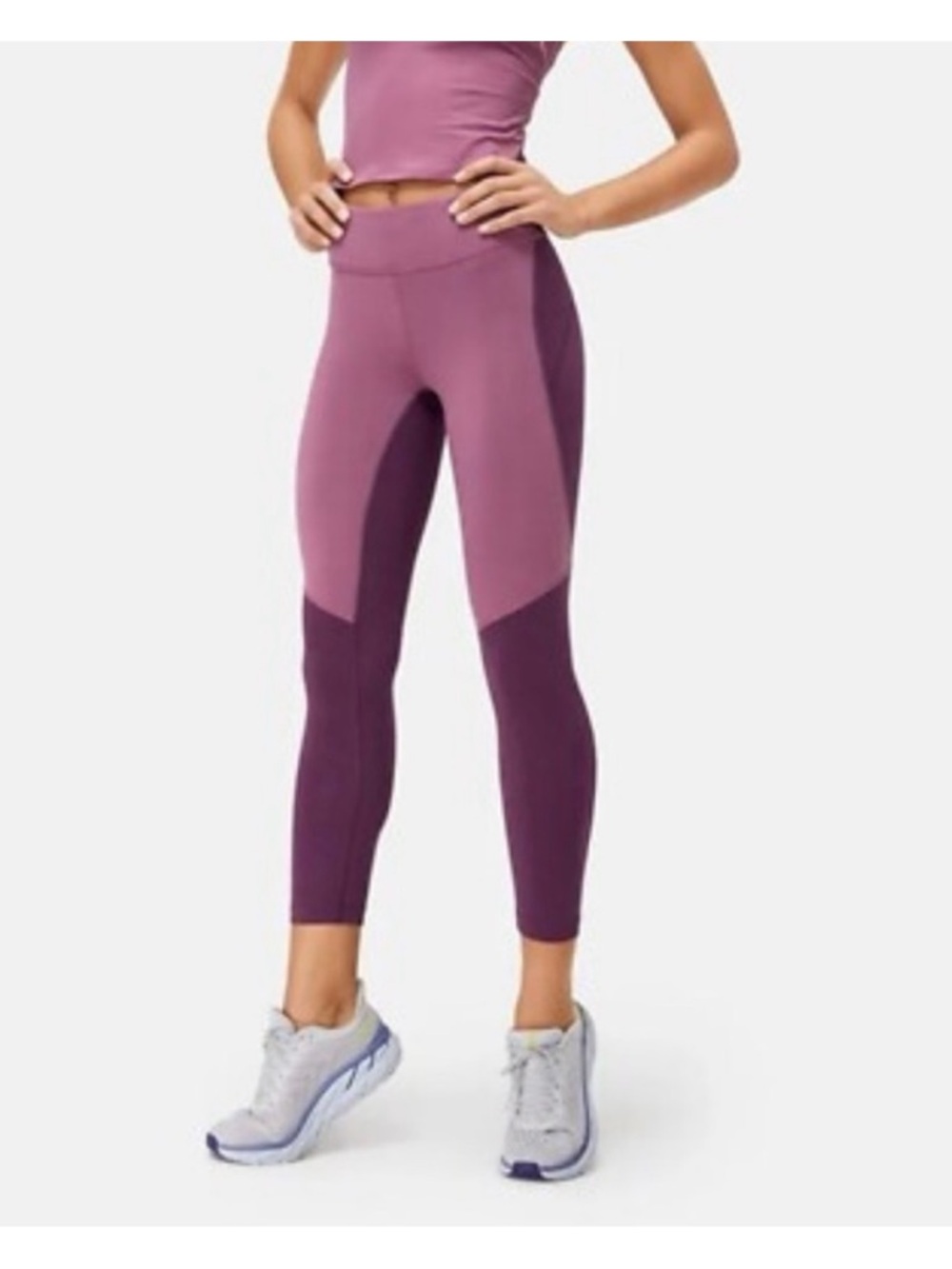 Outdoor Voices Two-Tone Pink and Plum/Magenta Leggings